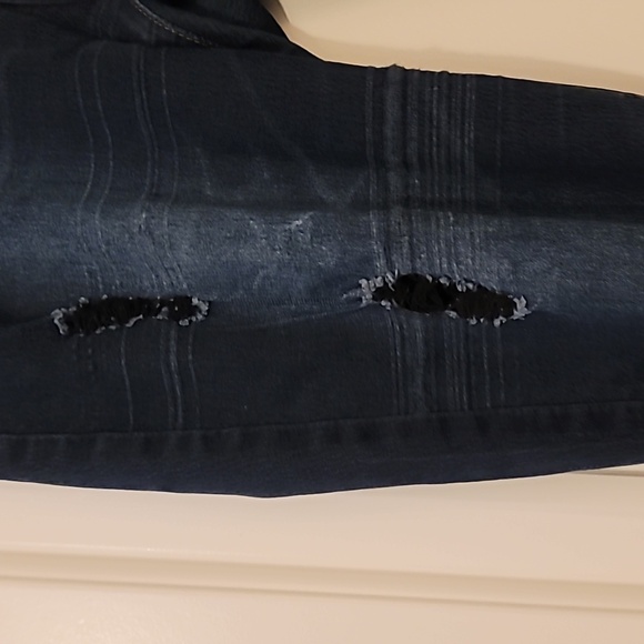 Dark Blue Distressed Women Jeans VIP - Picture 2 of 7